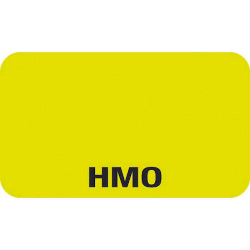 Insurance Labels, HMO - Fl Chartreuse, 1-1/2" X 7/8" (Roll of 250)