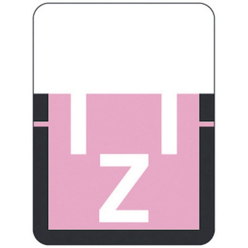 Tab A1307 Top Tab Compatible Labels "Z", Vinyl Stock, 1" X 3/4" Individual Letters - Rolls of 500