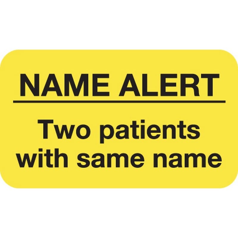 Attention/Alert Labels, Rh NEGATIVE - Fl Chartreuse, 1-1/2" X 7/8" (Roll of 250)