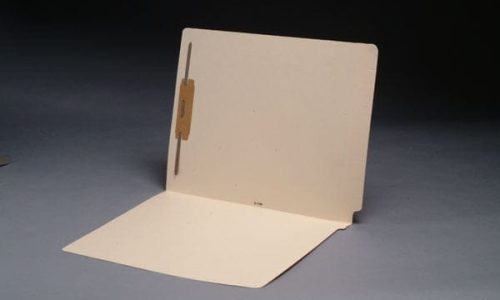 11pt Manila Folders, Full Cut 2-Ply END TAB, Letter Size, Fastener Pos #1 (Box of 50)