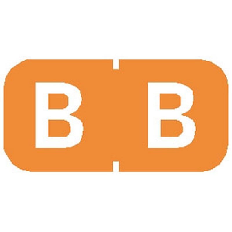 Tab Compatible Mini "B" Labels, Vinyl Kimdura Stock, 1/2" X 1" Individual Letters - Roll of 500
