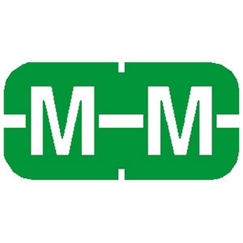 Tab Compatible Mini "M" Labels, Vinyl Kimdura Stock, 1/2" X 1" Individual Letters - Roll of 500