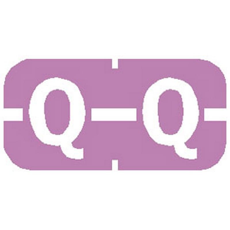 Tab Compatible Mini "Q" Labels, Vinyl Kimdura Stock, 1/2" X 1" Individual Letters - Roll of 500