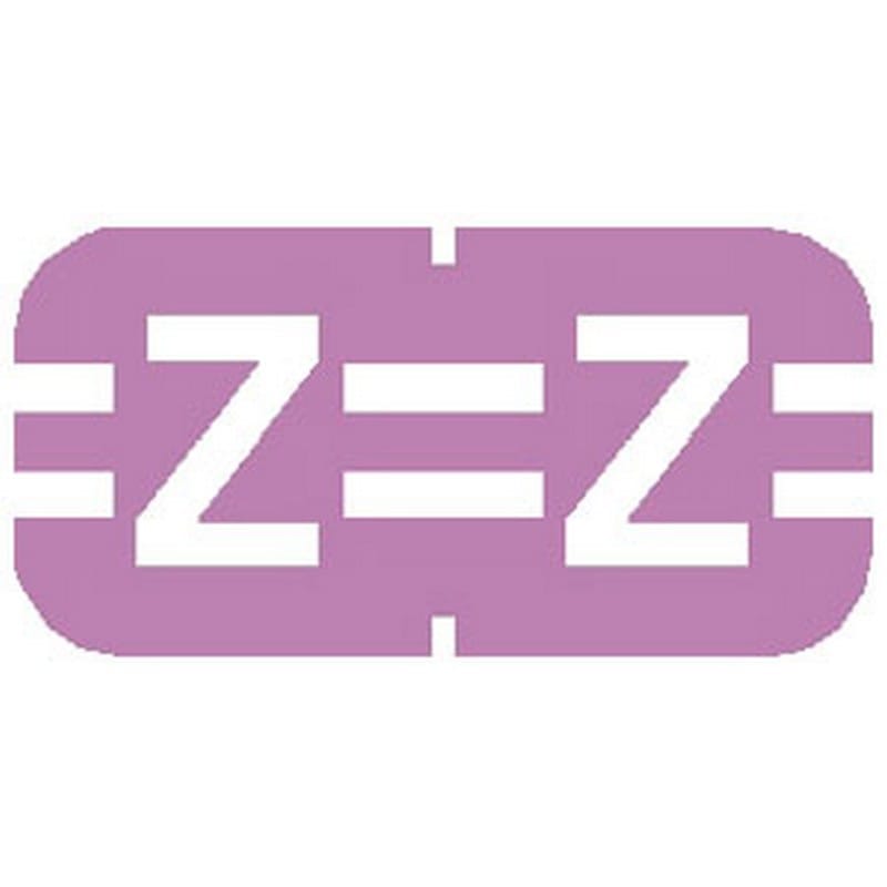 Tab Compatible Mini "Z" Labels, Vinyl Kimdura Stock, 1/2" X 1" Individual Letters - Roll of 500