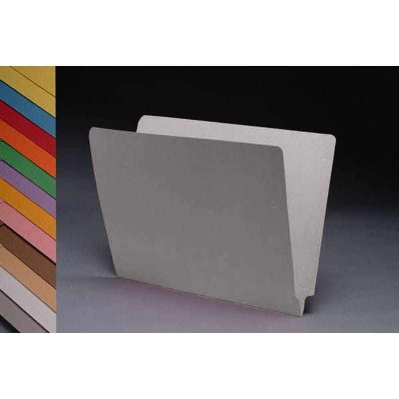 11pt White Folders, Full Cut 2-Ply END TAB, Letter Size (Box of 100) - Image 2