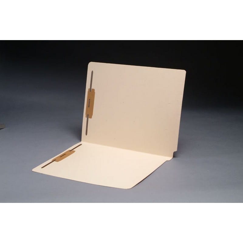 14pt Manila Folders, Full Cut 2-Ply END TAB, Letter Size, Fastener Pos #1 & #3 (Box of 50)