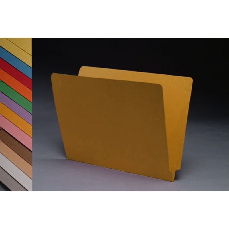 14pt Goldenrod Folders, Full Cut 2-Ply END TAB, Letter Size (Box of 50)