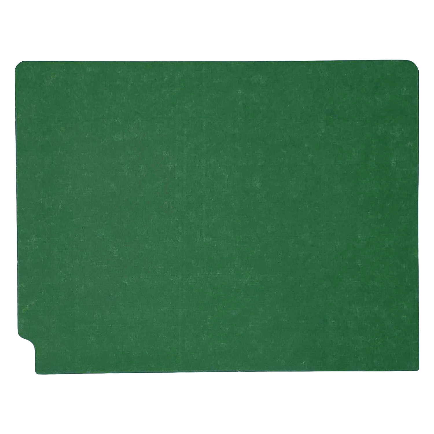 14pt Dark Green Folders, Full Cut 2-Ply END TAB, Letter Size, Fastener Pos #1 & #3 (Box of 50) - Image 2