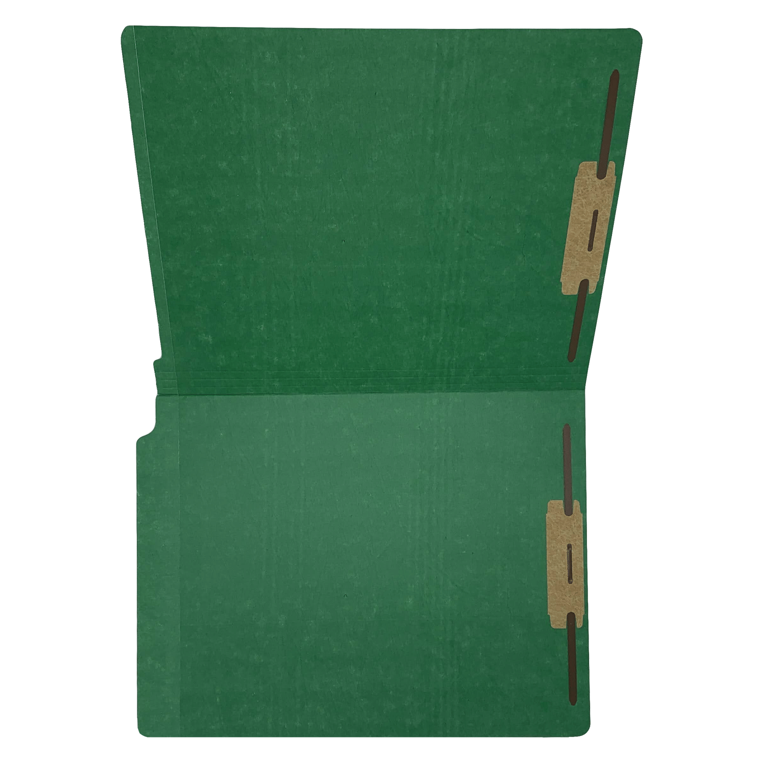 14pt Dark Green Folders, Full Cut 2-Ply END TAB, Letter Size, Fastener Pos #1 & #3 (Box of 50) - Image 4