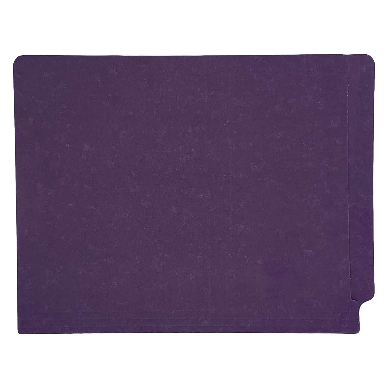 14pt Purple Folders, Full Cut 2-Ply END TAB, Letter Size, Fastener Pos #1 & #3 (Box of 50)