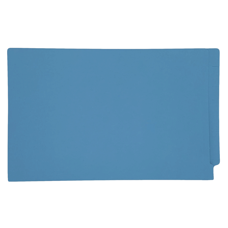 14pt Dark Blue Folders, Full Cut 2-Ply END TAB, Legal Size (Box of 50)
