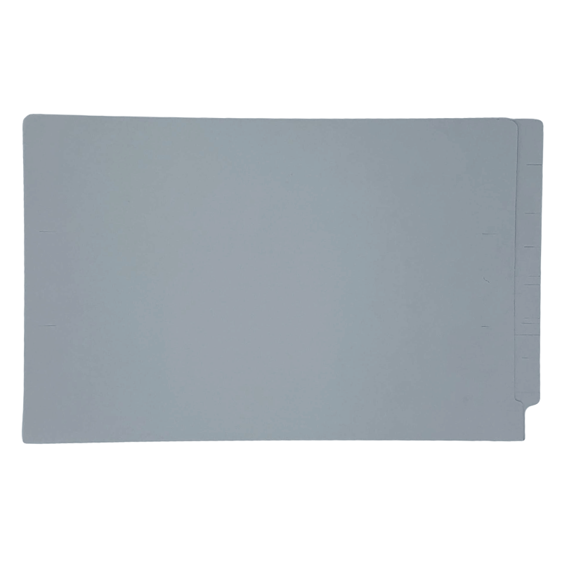 14pt Gray Folders, Full Cut 2-Ply END TAB, Legal Size (Box of 50)