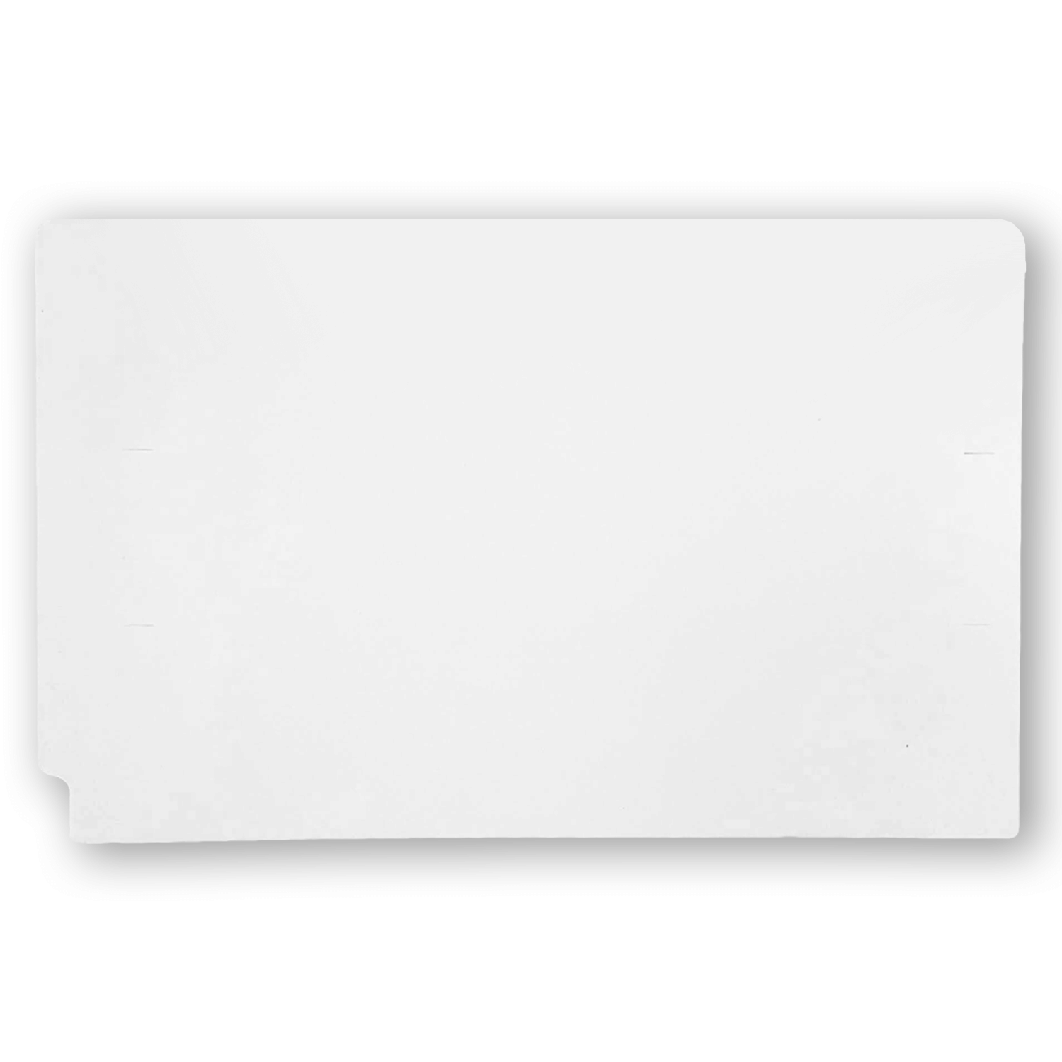 14pt White Folders, Full Cut 2-Ply END TAB, Legal Size (Box of 50) - Image 2