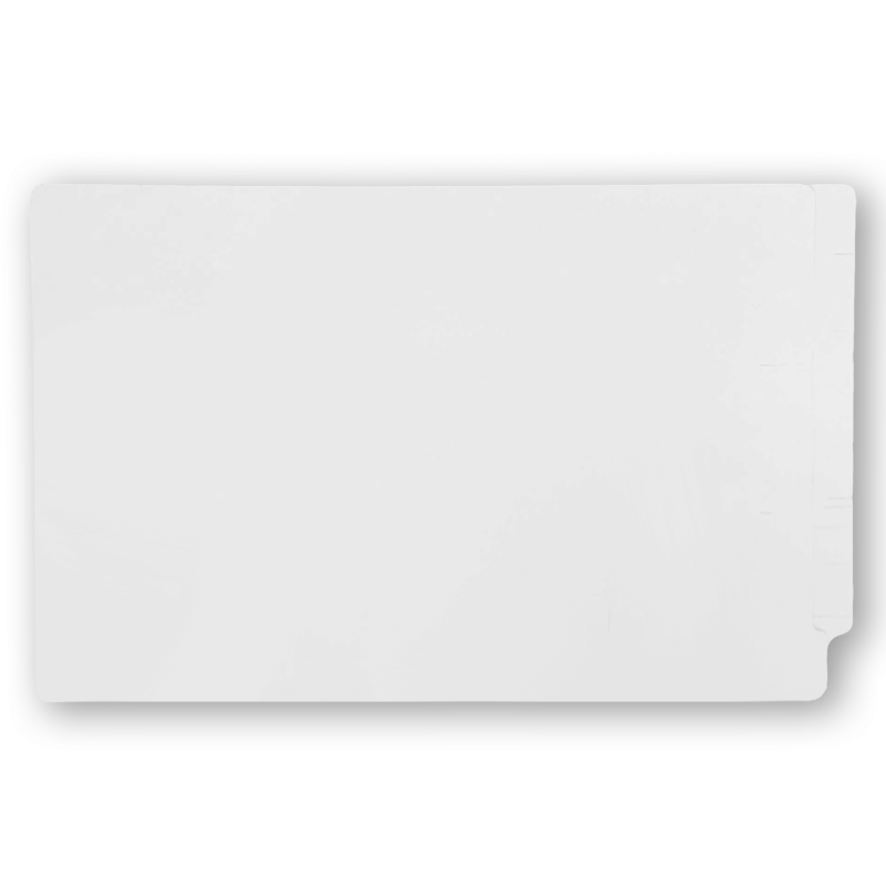 14pt White Folders, Full Cut 2-Ply END TAB, Legal Size (Box of 50)