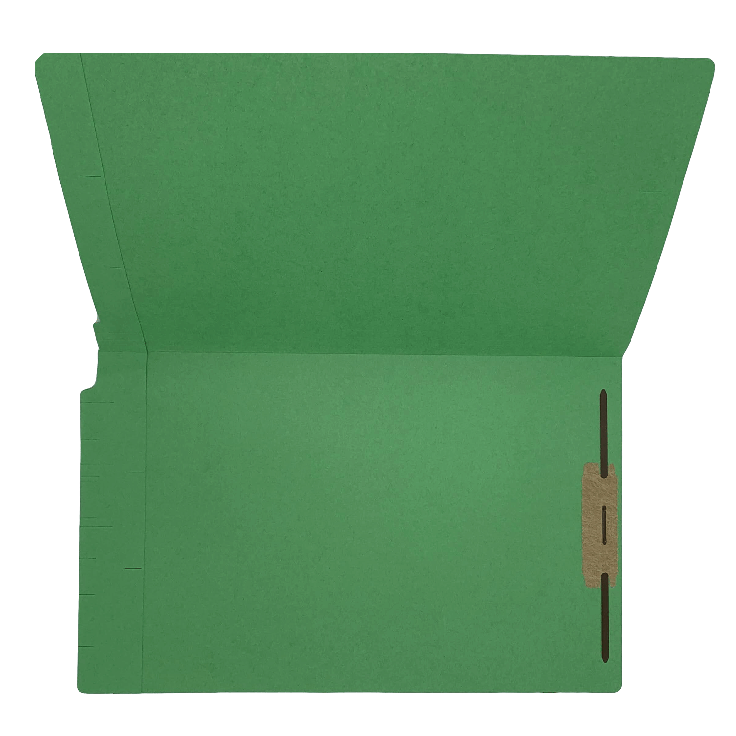 14pt Green Folders, Full Cut 2-Ply END TAB, Legal Size, Fastener Pos #1 (Box of 50) - Image 3