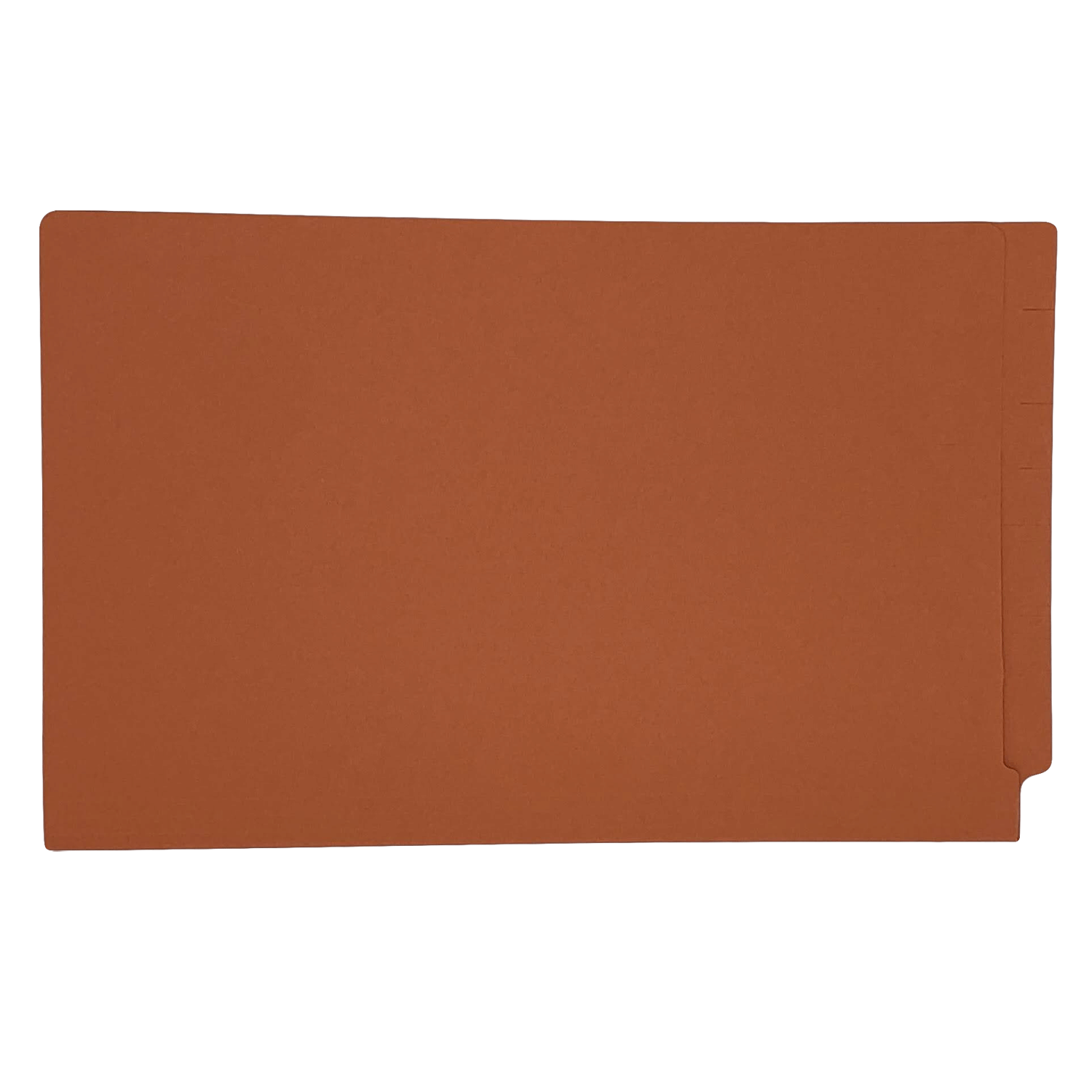 14pt Orange Folders, Full Cut 2-Ply END TAB, Legal Size, Fastener Pos #1 (Box of 50)