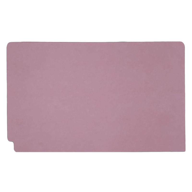 14pt Pink Folders, Full Cut 2-Ply END TAB, Legal Size, Fastener Pos #1 (Box of 50)