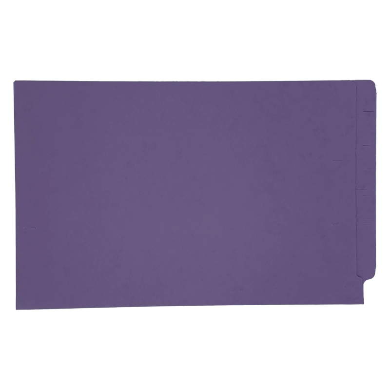 14pt Lavender Folders, Full Cut 2-Ply END TAB, Legal Size, Fastener Pos #1 (Box of 50)