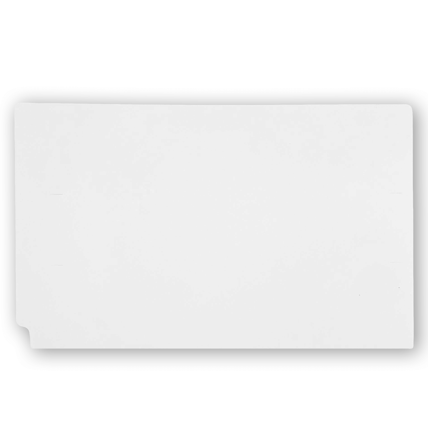 14pt White Folders, Full Cut 2-Ply END TAB, Legal Size, Fastener Pos #1 (Box of 50) - Image 2