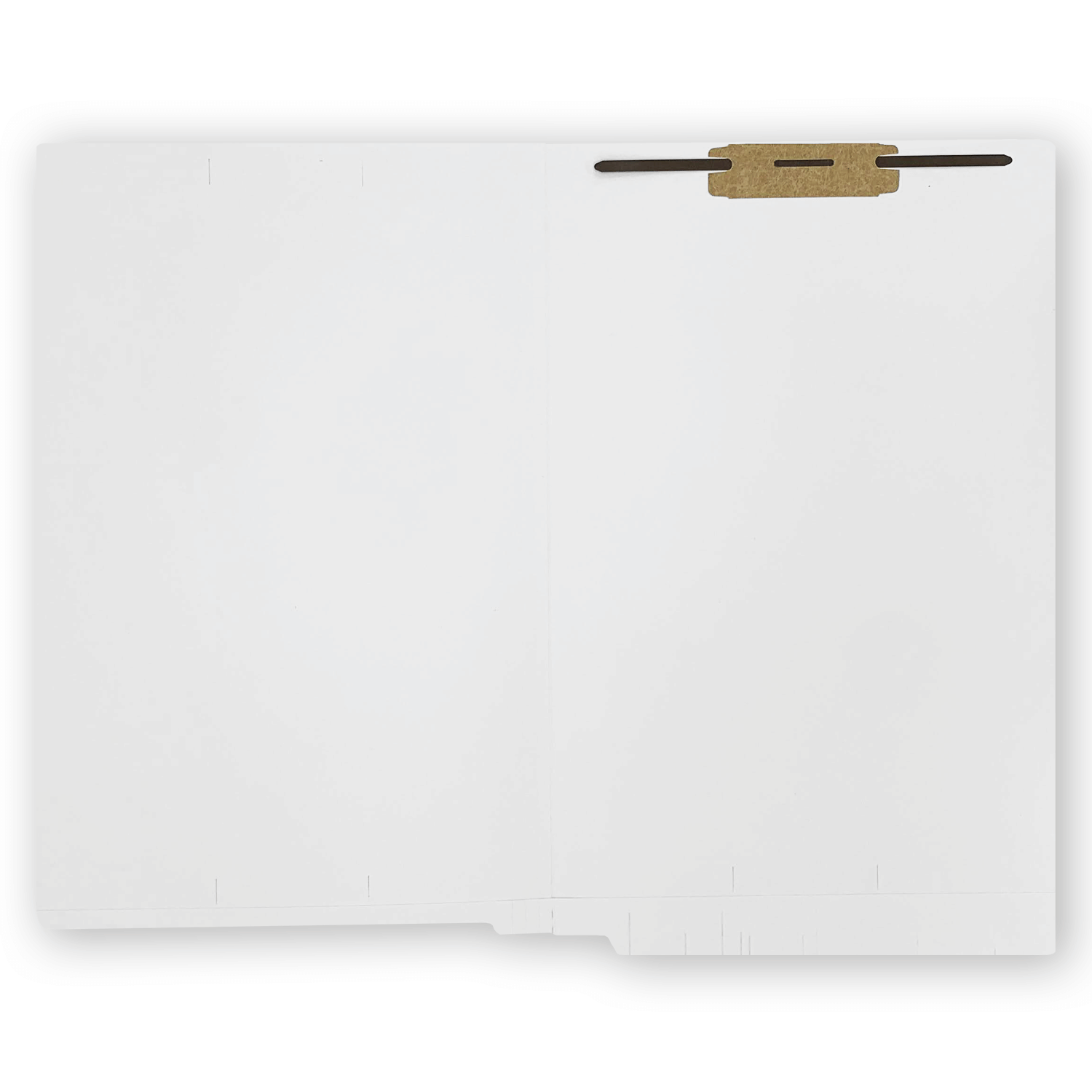 14pt White Folders, Full Cut 2-Ply END TAB, Legal Size, Fastener Pos #1 (Box of 50) - Image 3