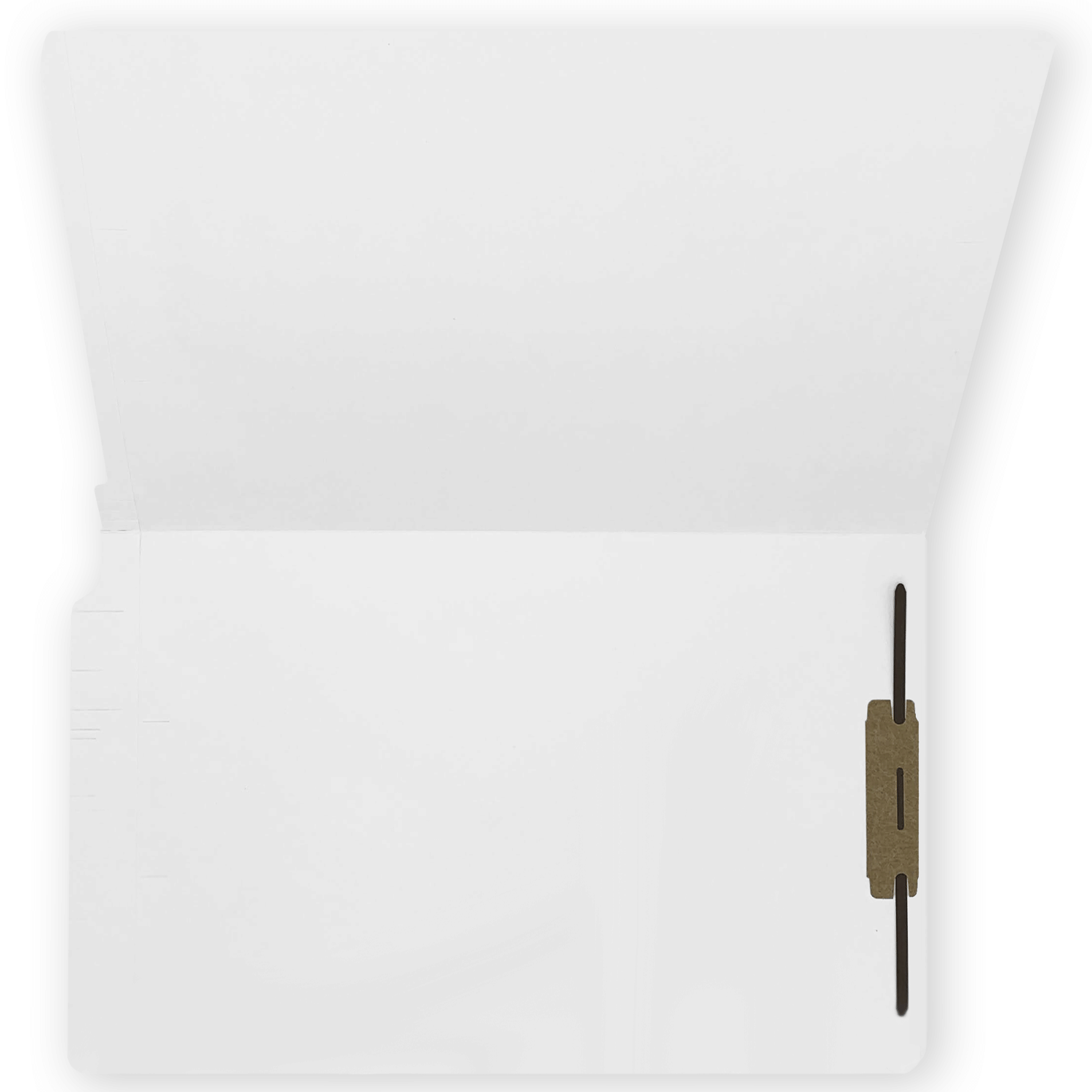14pt White Folders, Full Cut 2-Ply END TAB, Legal Size, Fastener Pos #1 (Box of 50) - Image 4