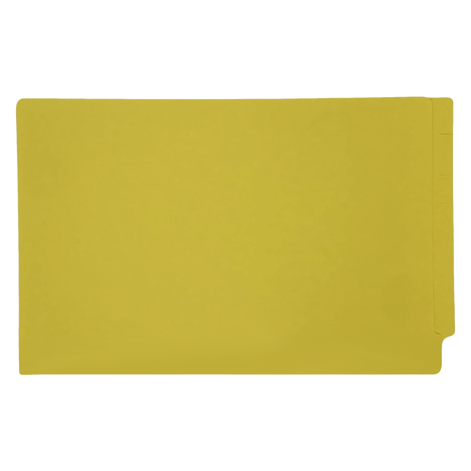 14pt Yellow Folders, Full Cut 2-Ply END TAB, Legal Size, Fastener Pos #1 (Box of 50)
