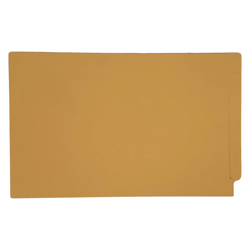 14pt Goldenrod Folders, Full Cut 2-Ply END TAB, Legal Size, Fastener Pos #1 & #3 (Box of 50)