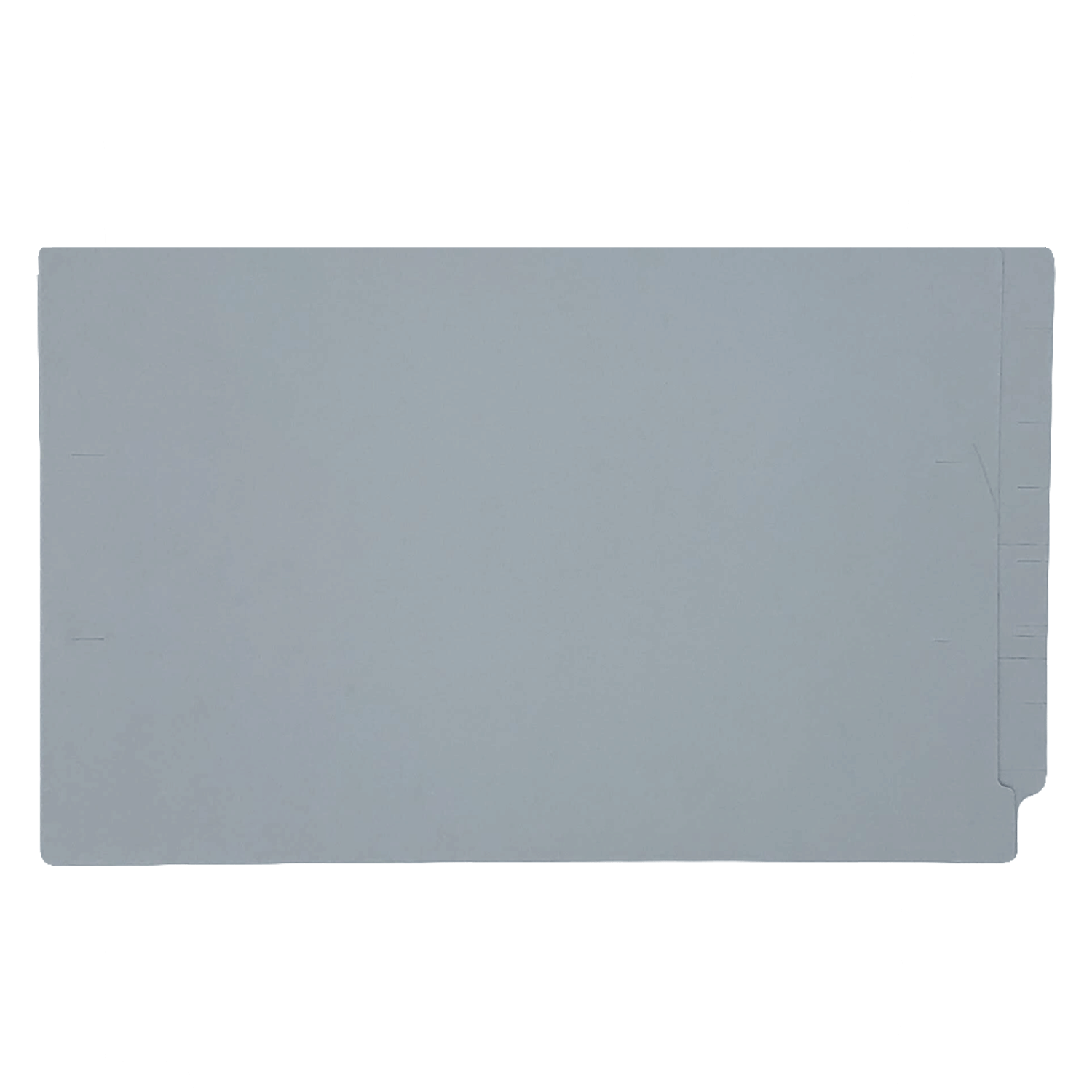 14pt Gray Folders, Full Cut 2-Ply END TAB, Legal Size, Fastener Pos #1 & #3 (Box of 50)