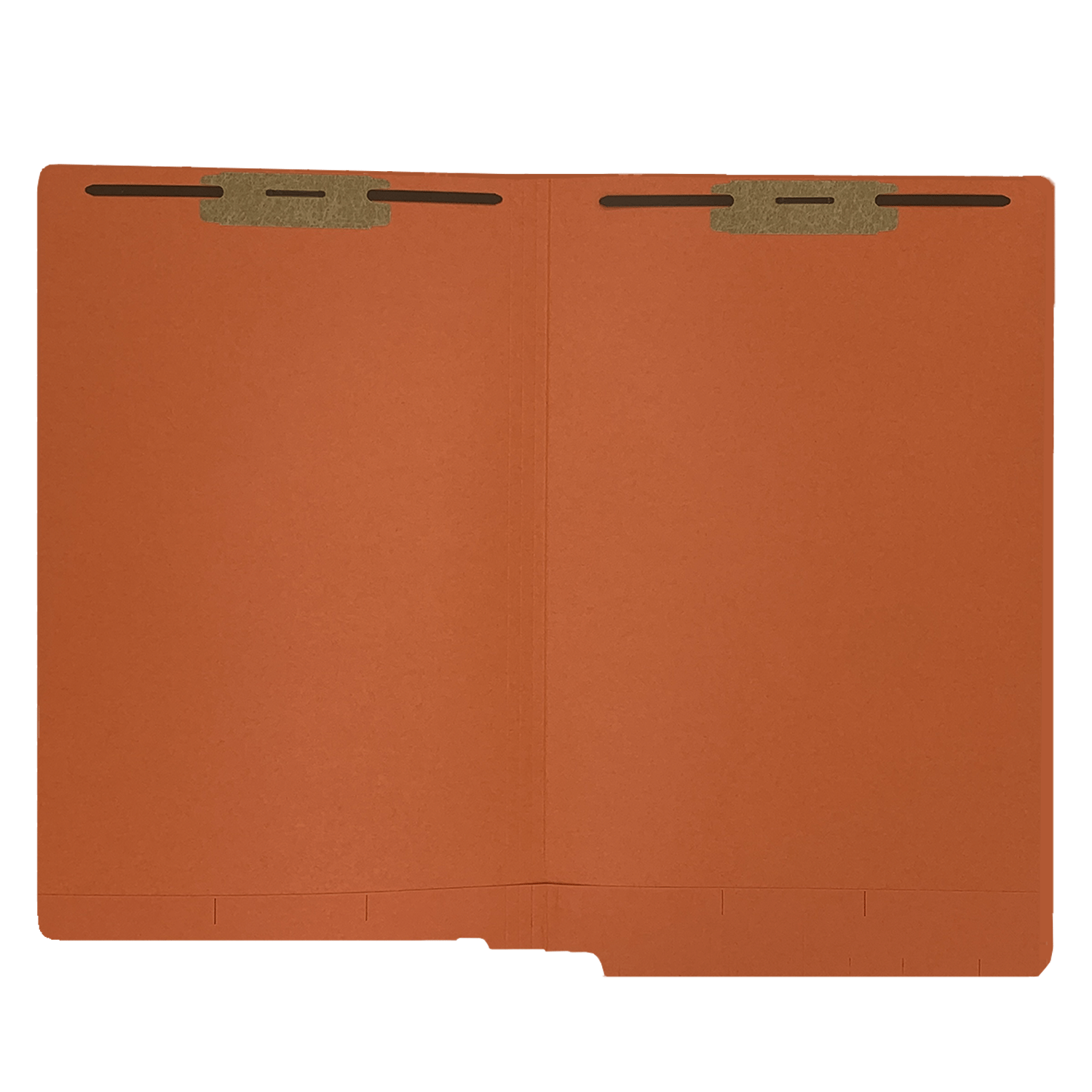 14pt Orange Folders, Full Cut 2-Ply END TAB, Legal Size, Fastener Pos #1 & #3 (Box of 50) - Image 3