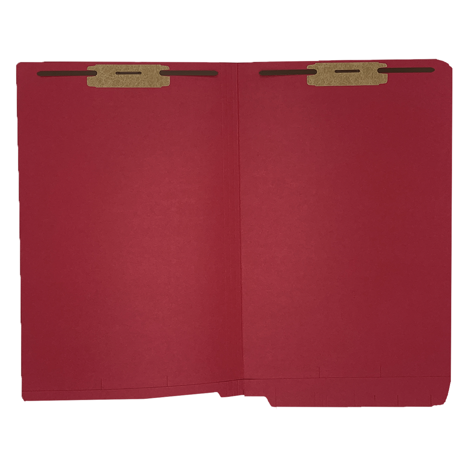 14pt Red Folders, Full Cut 2-Ply END TAB, Legal Size, Fastener Pos #1 & #3 (Box of 50) - Image 3