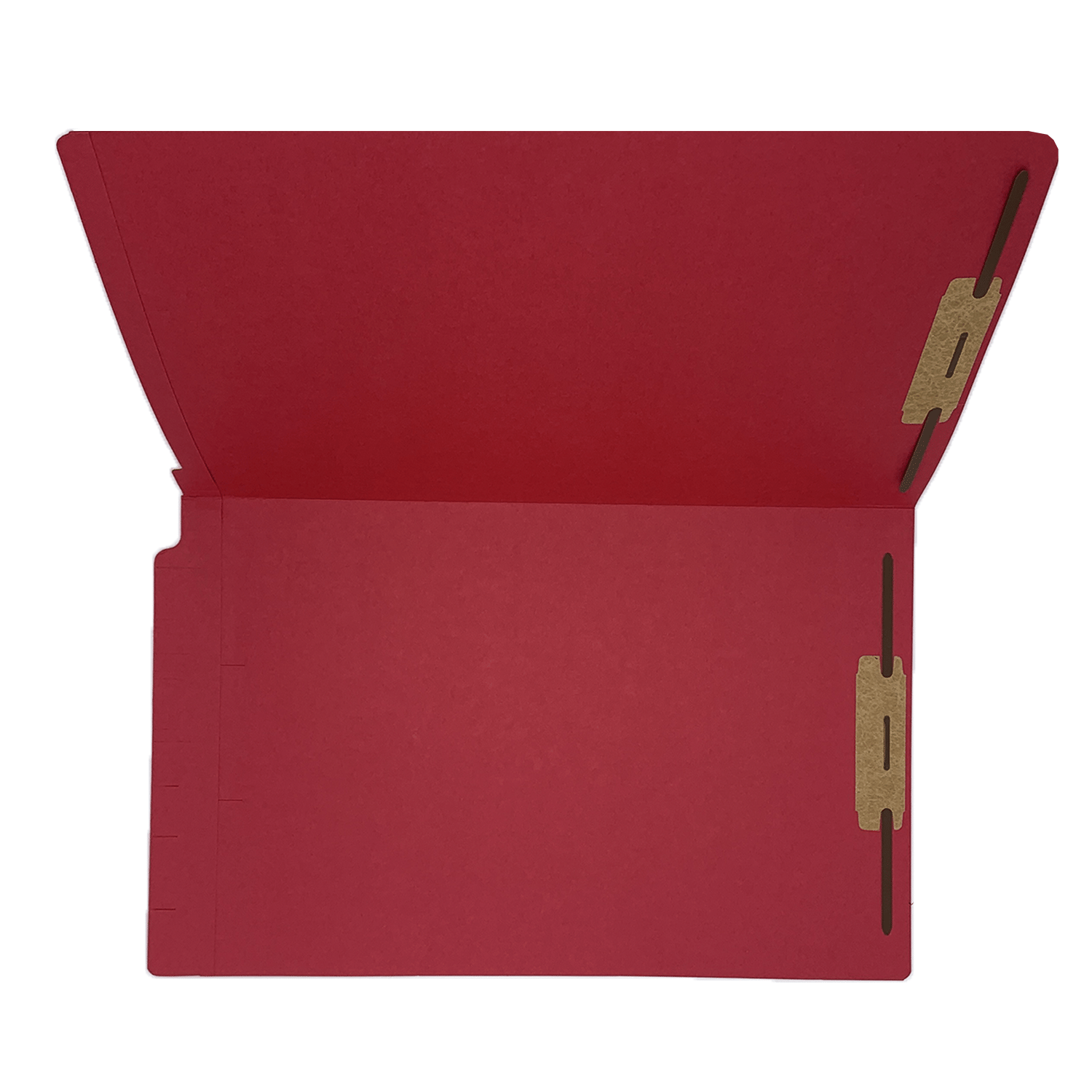 14pt Red Folders, Full Cut 2-Ply END TAB, Legal Size, Fastener Pos #1 & #3 (Box of 50) - Image 4