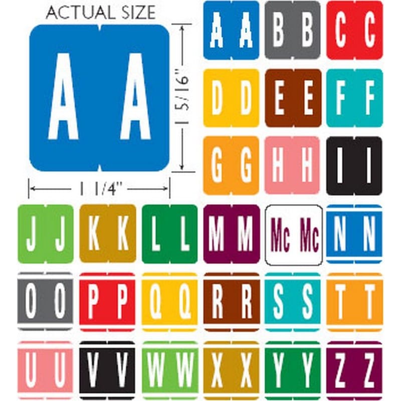 GBS Compatible Alpha Labels, Laminated Stock, 1-5/16" X 1-1/4" Individual Letters - Pack of 200 - Image 2