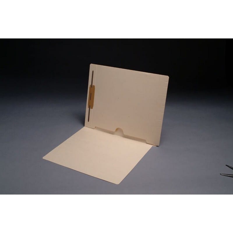 11pt Manila Folders, Full Cut END TAB, Letter Size, Full Open Bottom Back Pocket, Fastener Pos #1 (Box of 50)