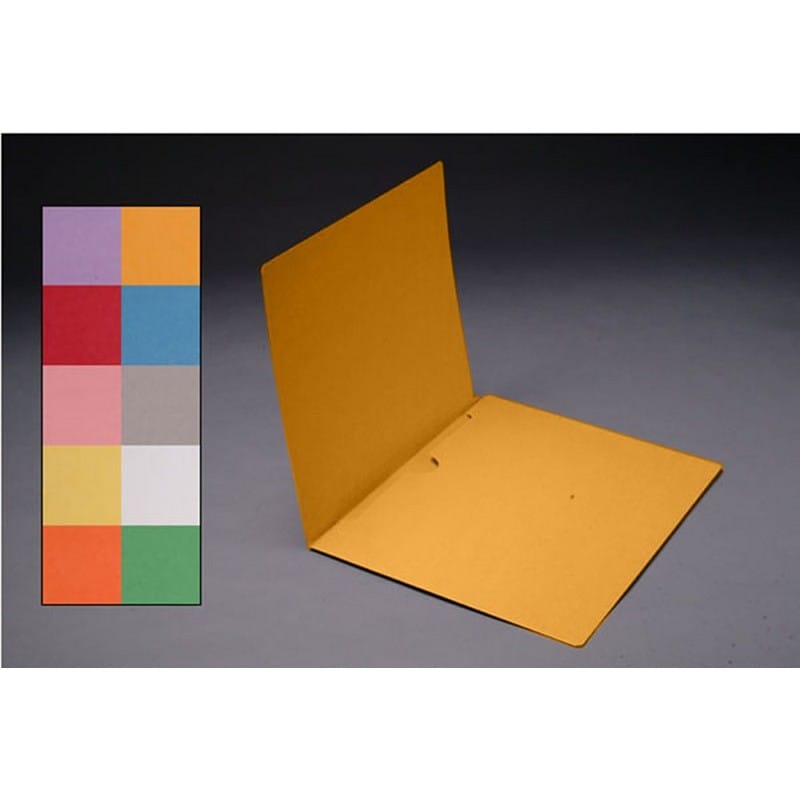 11pt Goldenrod Folders, Full Cut END TAB, Letter Size, Full Back Pocket (Box of 50) - Image 2