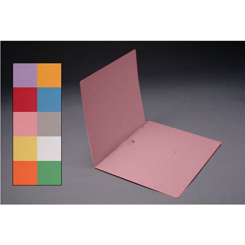 11pt Pink Folders, Full Cut END TAB, Letter Size, Full Back Pocket (Box of 50) - Image 2