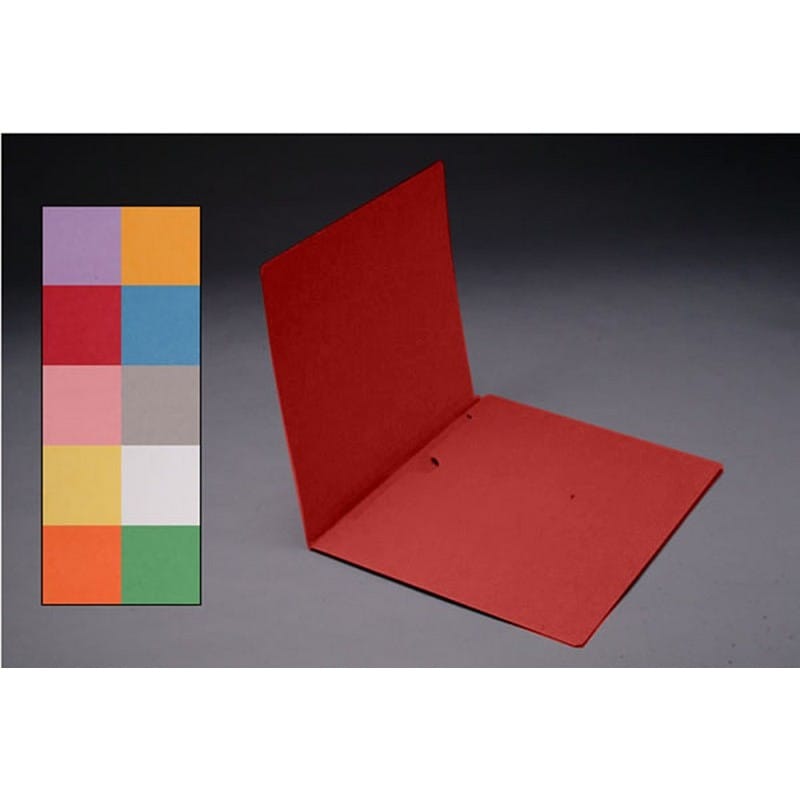 11pt Red Folders, Full Cut END TAB, Letter Size, Full Back Pocket (Box of 50)
