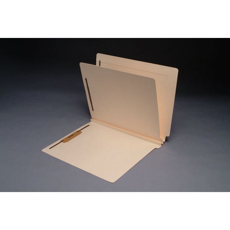 14pt Manila Classification Folders, Full Cut END TAB, Letter Size, 1 Divider (Box of 25)