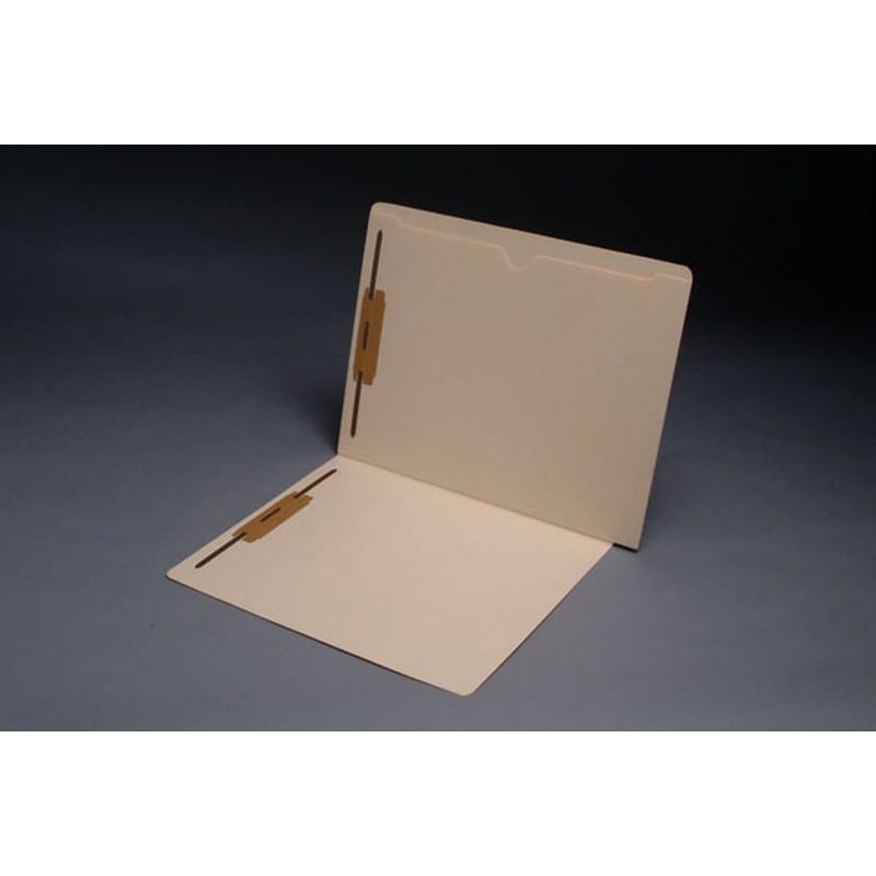 11pt Manila Folders, Full Cut END TAB, Letter Size, Full Open Top Back Pocket, Fasteners Pos #1 & #3 (Box of 50)