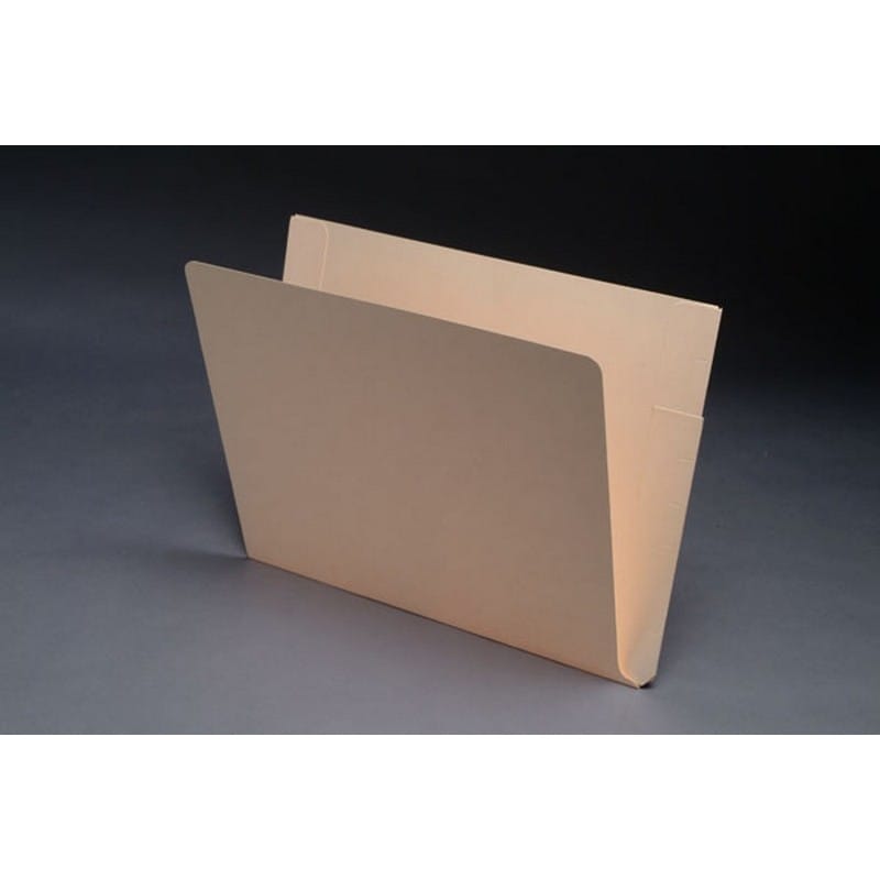 11pt Manila Folders, Full Cut END TAB, Letter Size, Double Pockets Outside Back (Box of 50)