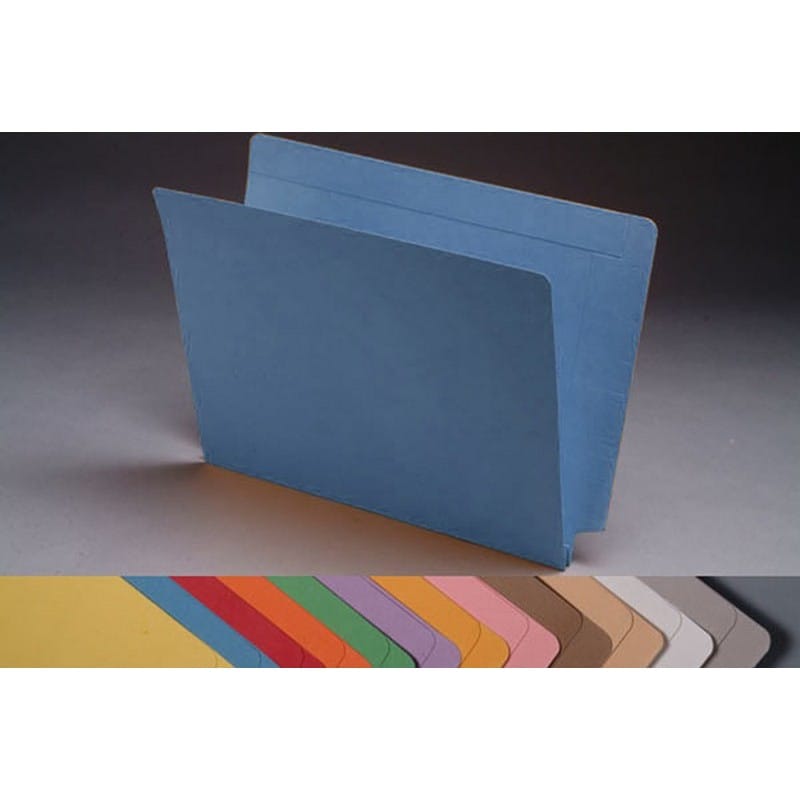 14pt Dark Blue Folders, Full Cut 2-Ply END TAB, Letter Size, 1-1/2" Expansion (Box of 50)