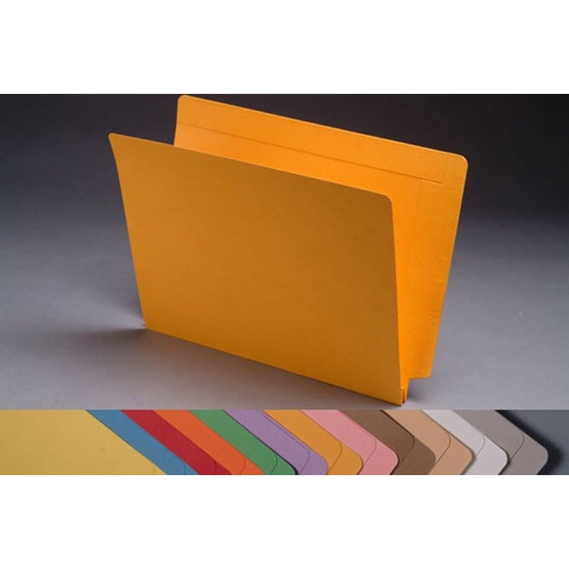 14pt Goldenrod Folders, Full Cut 2-Ply END TAB, Letter Size, 1-1/2" Expansion (Box of 50)