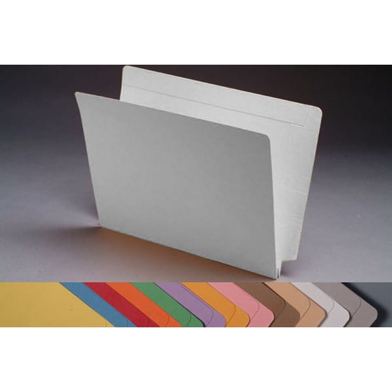 14pt White Folders, Full Cut 2-Ply END TAB, Letter Size, 1-1/2" Expansion (Box of 50)