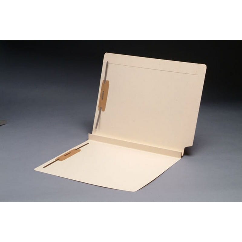 14pt Manila Folders, Full Cut 2-Ply End/Interlock Tab, Letter Size, Fastener Pos #1 & #3, 1-1/2" Expansion (Box of 50)