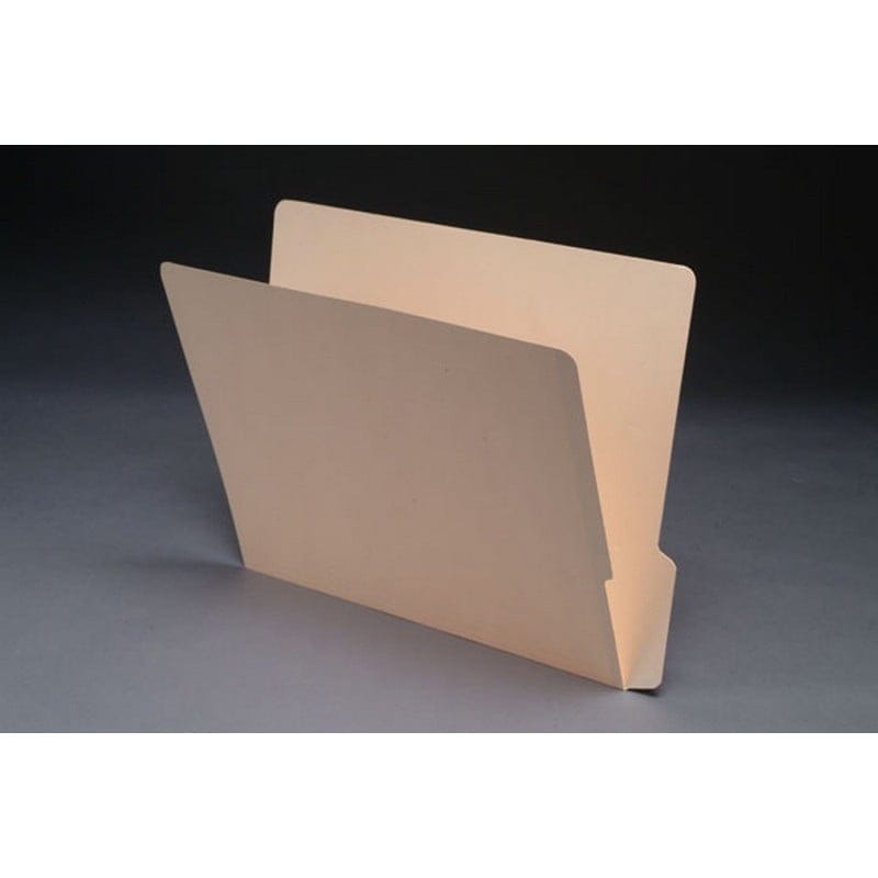 11pt Manila Folders, 1/3 Cut Bottom 2-Ply END TAB, Letter Size (Box of 100)