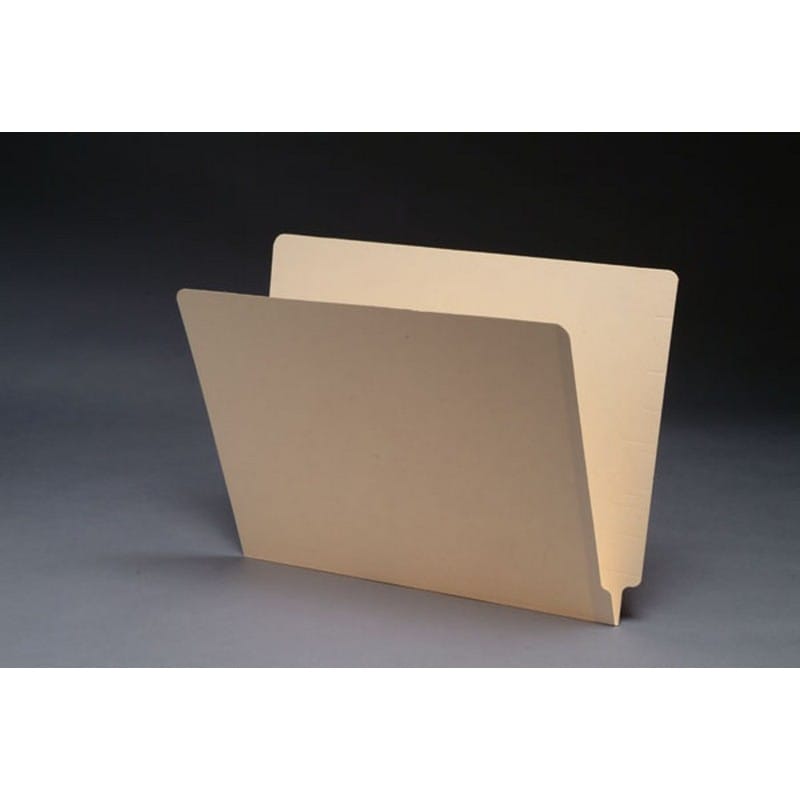 11pt Manila Folders, Full Cut 2-Ply END TAB, Letter Size, Drop Front (Box of 100)