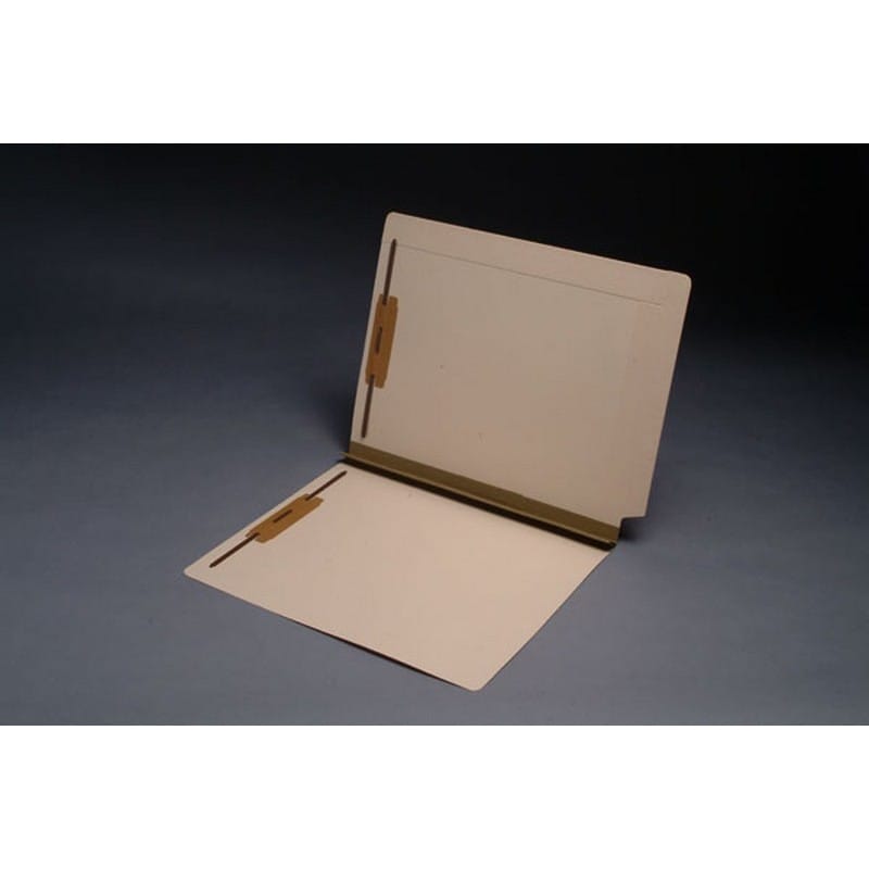 14pt Manila Folders, Full Cut 2-Ply End/Interlock Tab, Letter Size, Fastener Pos #1 & #3, 1-1/2" Tyvek Exp. (Box of 50)