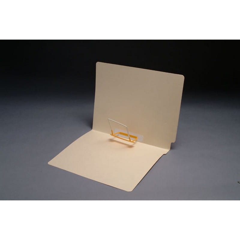 18pt Manila Folders, Full Cut END TAB, Letter Size, Space Clip Fastener Pos #5 (Box of 50)