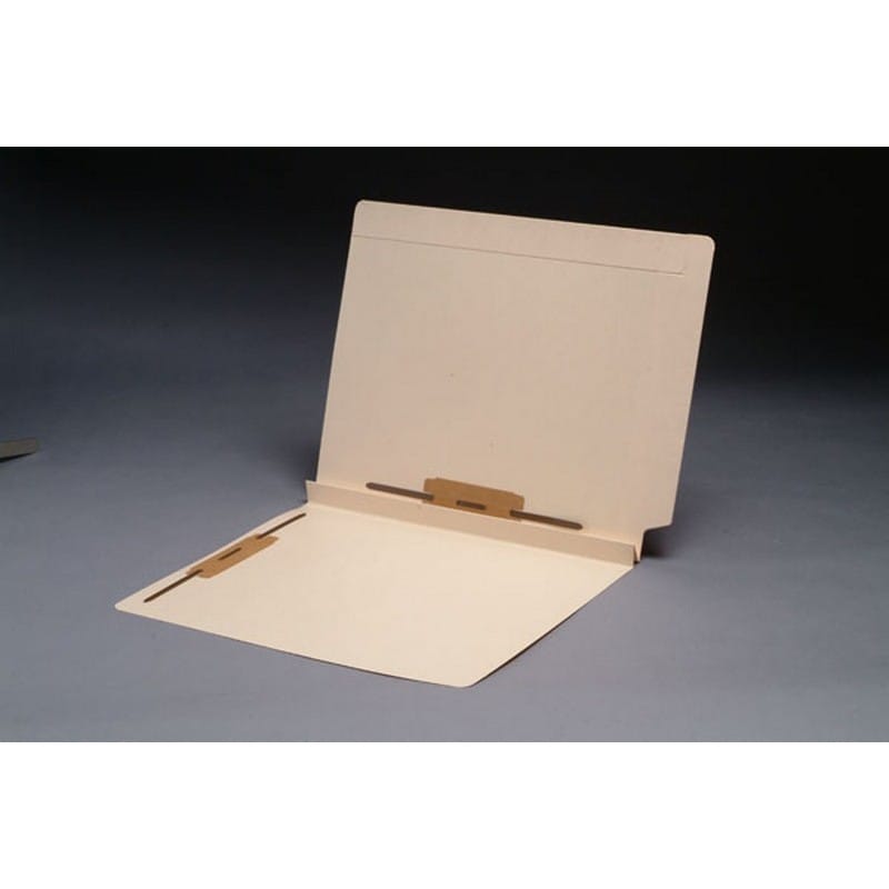 14pt Manila Folders, Full Cut 2-Ply End/Interlock Tab, Letter Size, Fastener Pos #3 & #5, 1-1/2" Expansion (Box of 50)