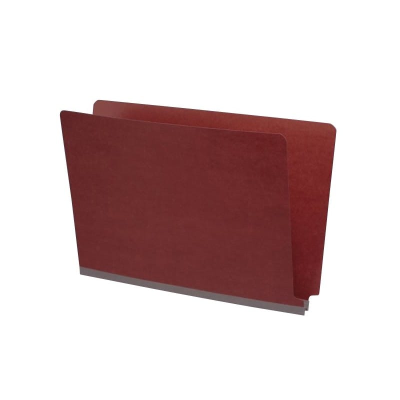 Red Type II Pressboard Folders, Full Cut END TAB, Legal Size, 2" Exp. (Box of 25)