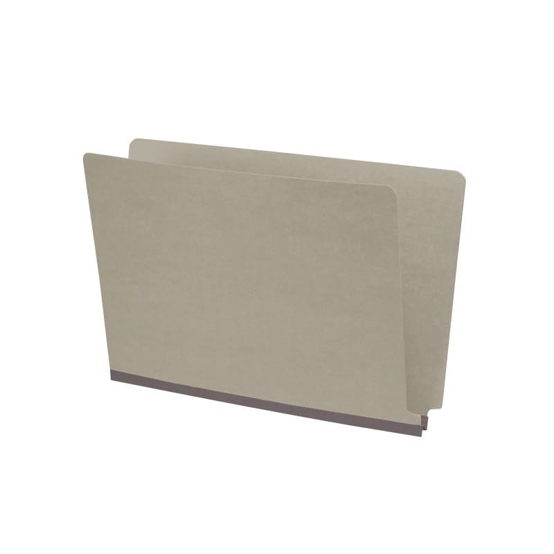 Gray Type III Pressboard Folders, Full Cut END TAB, Legal Size, 2" Exp. (Box of 25)